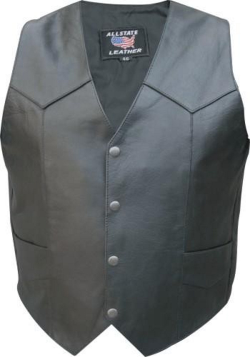 thumbnail image 2 of Highway Leather Women's Red/Black Buffalo Leather Vest With Eyelet - Sleeveless Biker Vest 2 of 6